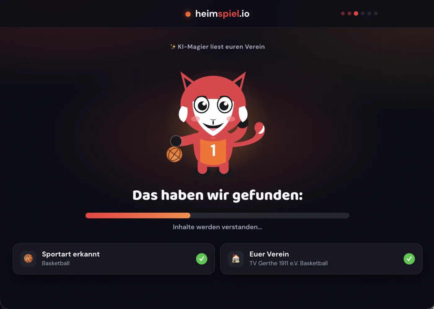 Mannschaftsverwaltung App auf dem Tablet